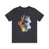 Rainbow Belly Dancer's Pose - Short Sleeve Tee Heather Navy